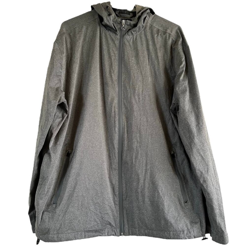 Link Soul Whitetail Full Zip Hooded Jacket Lightweight Outdoor Gray Large